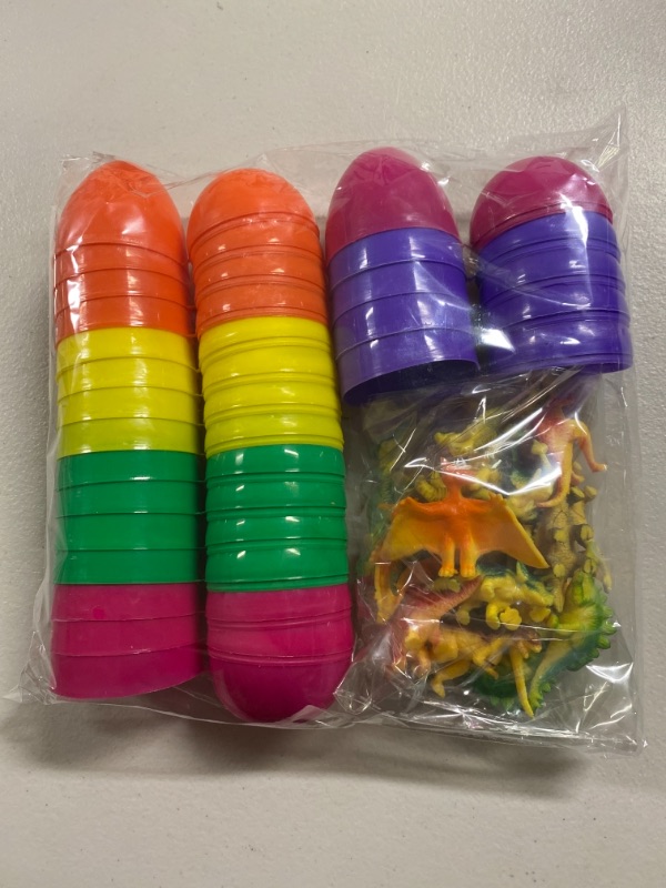 Photo 1 of Plastic eggs with dinosaurs inside