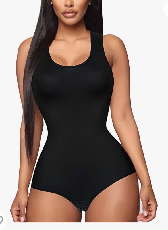 Photo 1 of Irisnaya Shapewear Bodysuit Scoop Neck Tank Tops for Women Tummy Control Waist Trainer Vest Full Body Shaper size M