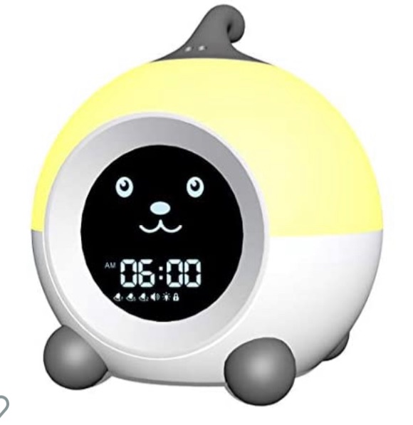 Photo 1 of Teach Me Time Kids Alarm Clock, I·CODE Children's Sleep Trainer ,Toddler Sleep Aid Night Light ,14 Soothing Sounds,3 Alarms,Sleep Timer (Deep Grey) 4