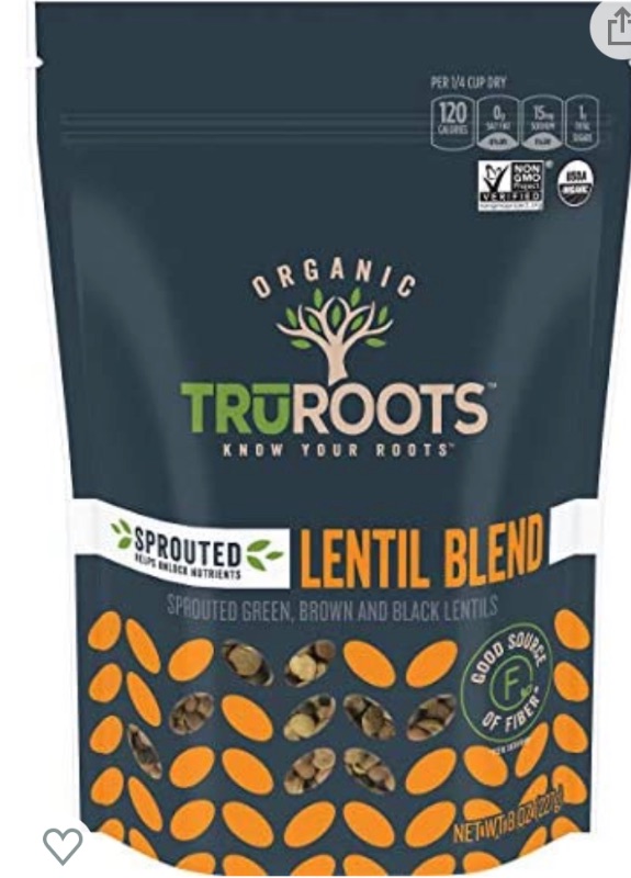 Photo 1 of Back to Nature Non-GMO Cookies, Peanut Butter Creme, 9.6 Ounce 2 boxes  best by 12/2021

truRoots Organic Sprouted Lentil Blend, 8 Ounce 

Rhythm Superfoods Kale Chips, Original, Organic and Non-GMO, 2.0 Oz, Vegan/Gluten-Free Superfood Snacks (164846) bes