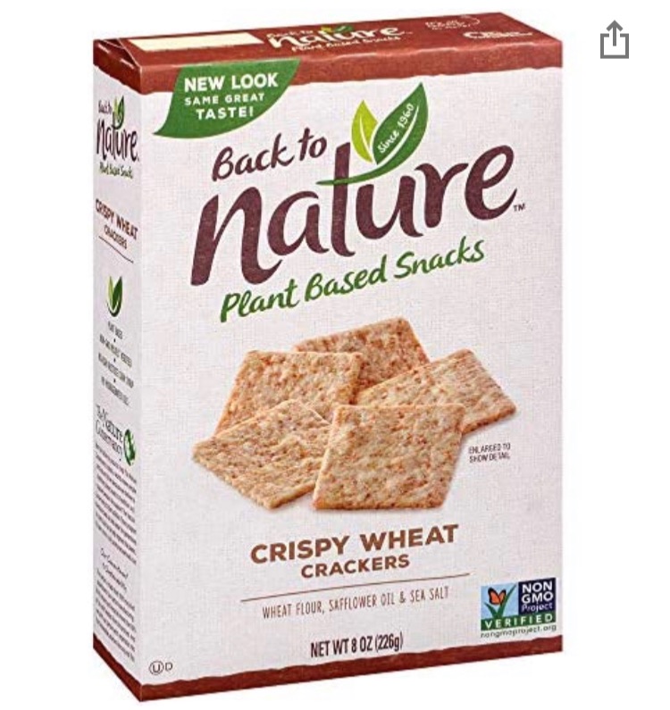 Photo 1 of Back to Nature Crackers, Non-GMO Crispy Wheat, 8 Ounce 5 boxes best by 11/2021