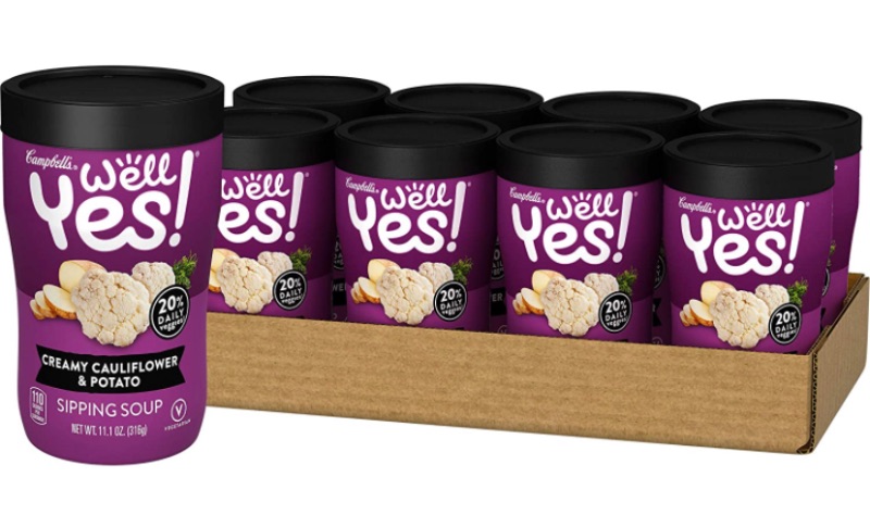 Photo 1 of Campbell's Well Yes! Sipping Soup, Vegetable Soup On The Go, Creamy Cauliflower & Potato, 11.1 Ounce Cup (Pack of 8) 02/25/2022