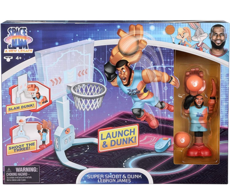 Photo 1 of Moose Toys Space Jam: A New Legacy - Super Shoot & Dunk Playset with Lebron Figure, Multicolor (14568) minor damage to box only 