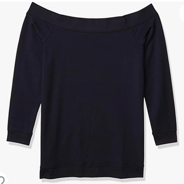 Photo 1 of Amazon Brand - Daily Ritual Women's Relaxed Fit Terry Cotton and Modal Cold Shoulder Tunic size M