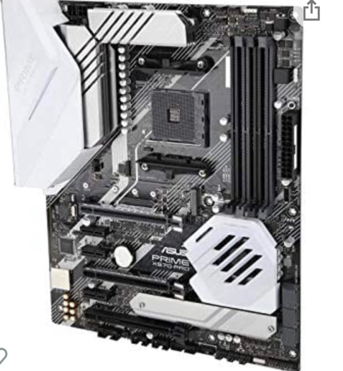 Photo 1 of ASUS Prime X570-Pro AM4 Zen 3 Ryzen 5000 & 3rd Gen Ryzen ATX Motherboard with PCIe Gen4, Dual M.2 HDMI, SATA 6GB/s USB 3.2 Gen 2 ATX Motherboard