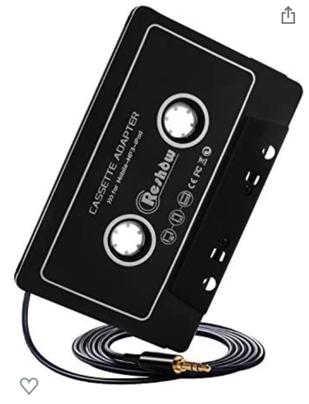 Photo 1 of Reshow Cassette to Aux Adapter with Stereo Audio, Premium Car Audio Cassette Adapter with 3.5mm Headphone Jack