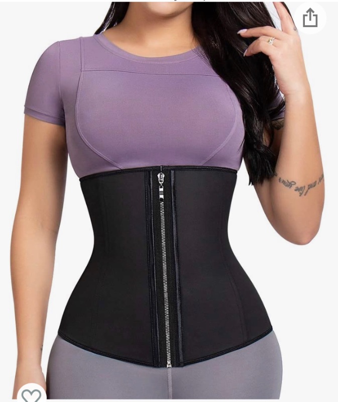 Photo 1 of ASHLONE Latex Waist Trainer Corset Underbust Sport Cincher Womens Workout Body Shaper size 3 XL