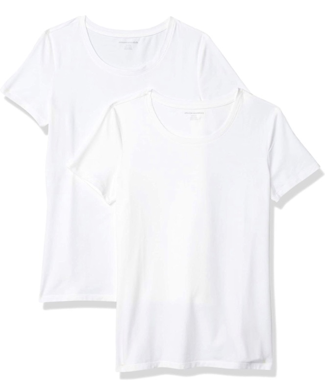 Photo 1 of Amazon Essentials Women's 2-Pack Classic-Fit Short-Sleeve Crewneck T-Shirt. Size L