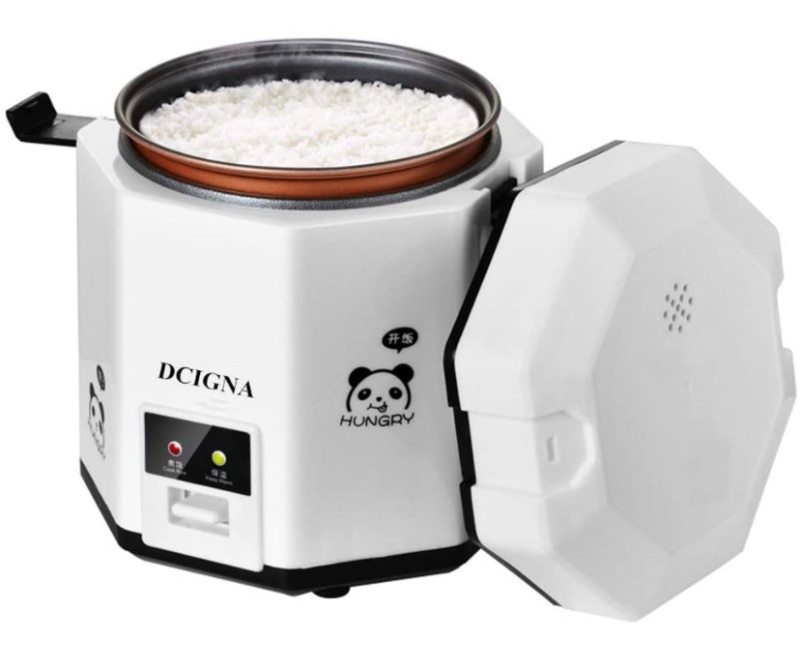 Photo 1 of DCIGNA 1.2L Mini Rice Cooker, Electric Lunch Box, Travel Rice Cooker Small, Removable Non-stick Pot, Keep Warm Function, Suitable For 1-2 People - For Cooking Soup, Rice, Stews, Grains & Oatmeal