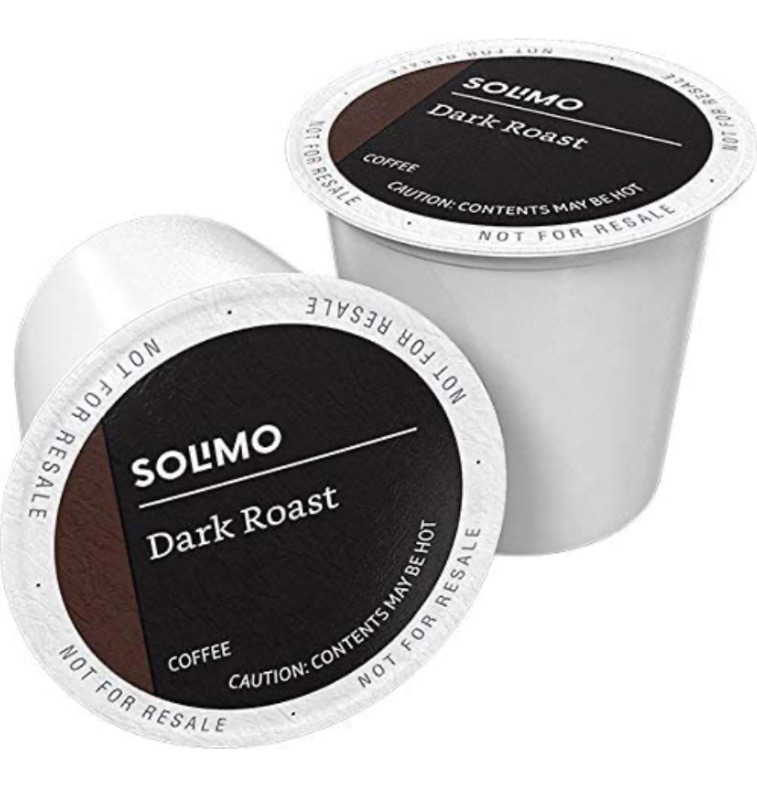 Photo 1 of Amazon Brand - 100 Ct. Solimo Dark Roast Coffee Pods, Compatible with Keurig 2.0 K-Cup Brewers. Best by 06/2022