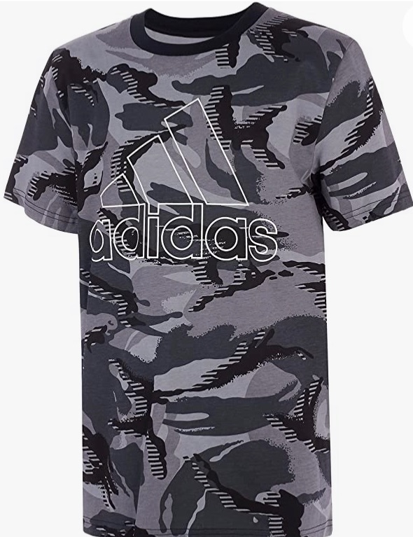 Photo 1 of adidas Boys' Short Sleeve Action Camo Print Tee size 14/16