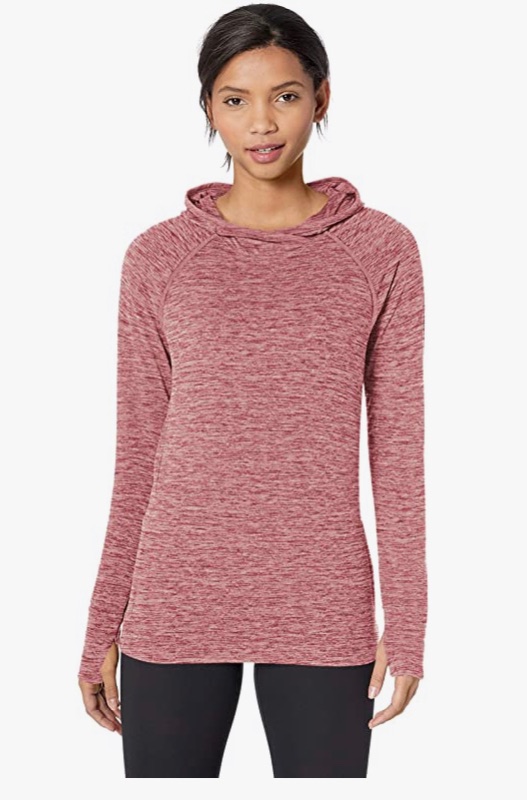 Photo 1 of Amazon Essentials Women's Brushed Tech Stretch Popover Hoodie size L