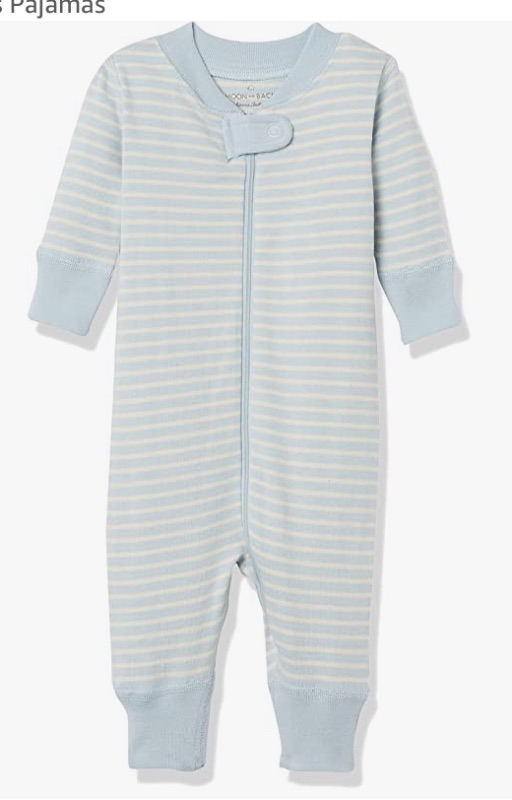 Photo 1 of Moon and Back by Hanna Andersson Girls' One Piece Footless Pajamas Size Newborn