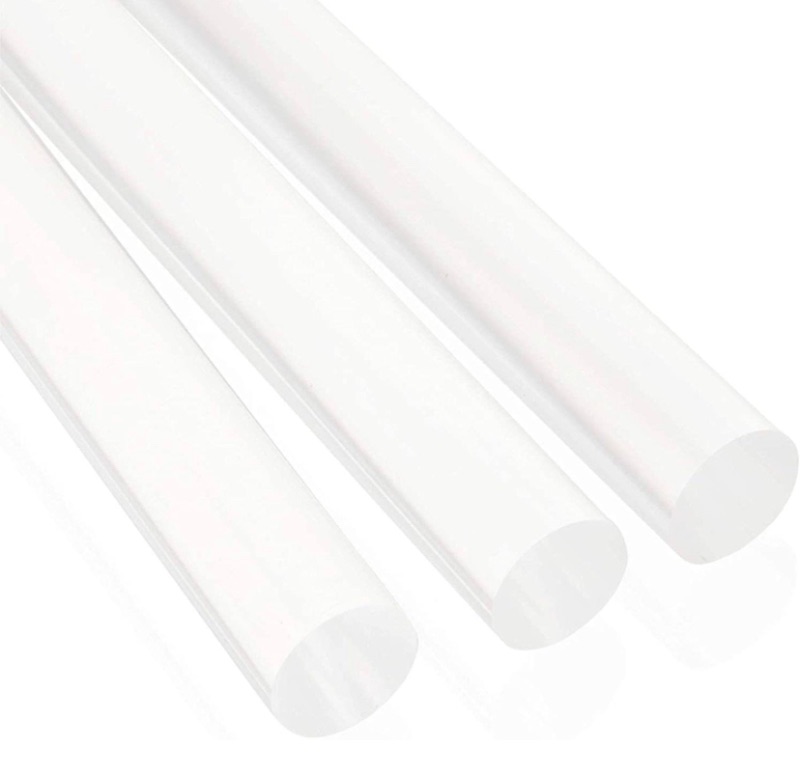 Photo 1 of Acrylic Dowel Rods for DIY Crafts, Clear Plastic (1 x 10 in, 3 Pieces)