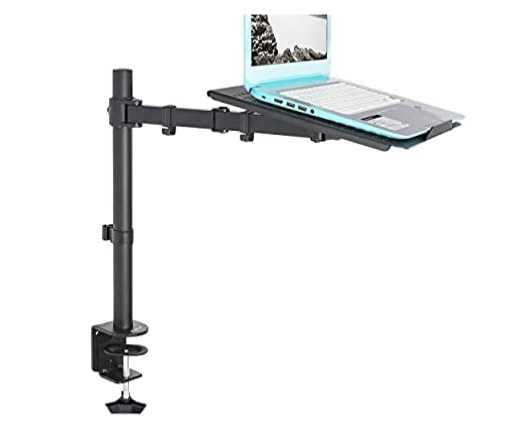 Photo 1 of VIVO Single Laptop Notebook Desk Mount Stand - Fully Adjustable Extension with C Clamp (STAND-V001L)