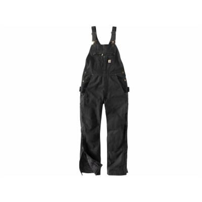 Photo 1 of Carhartt Women's Medium Cotton Black Quilt Lined Washed Duck Bib Overall . Size M