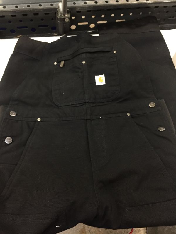 Photo 2 of Carhartt Women's Medium Cotton Black Quilt Lined Washed Duck Bib Overall . Size M