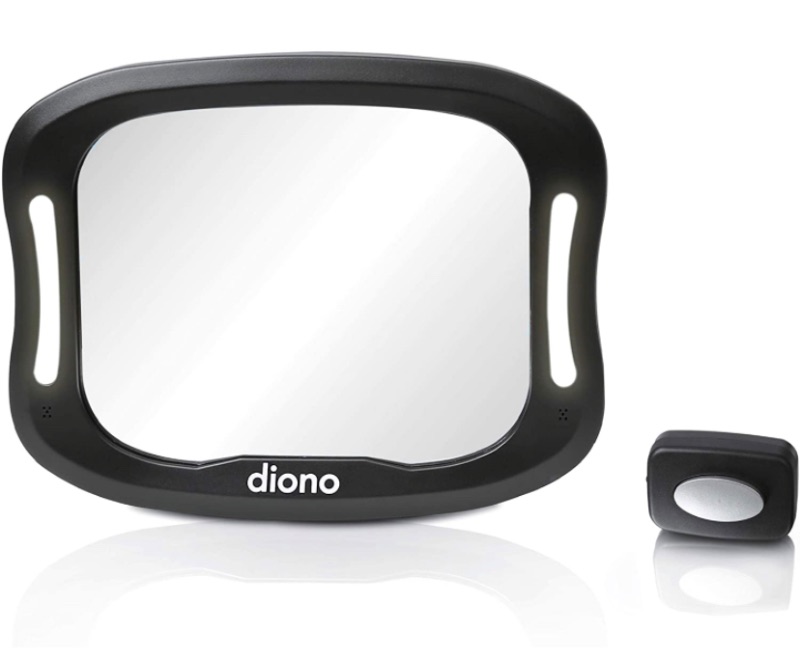 Photo 1 of Diono Easy View XXL Baby Car Mirror with Extra Wide View, Safety Car Seat Mirror for Rear Facing Infant with 360° Rotation, LED Night Light, Wide Crystal Clear View, Shatterproof, Crash Tested