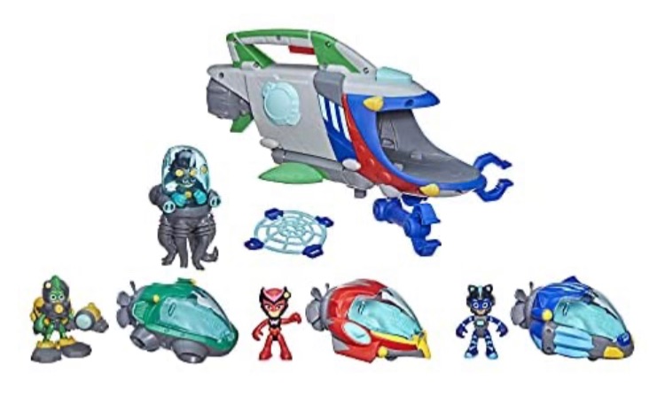 Photo 1 of PJ Masks PJ Launching Submarine and Rovers Preschool Toy, Underwater-Themed Playset with 3 PJ Rovers and 3 Action Figures, Ages 3 and Up (Amazon Exclusive)