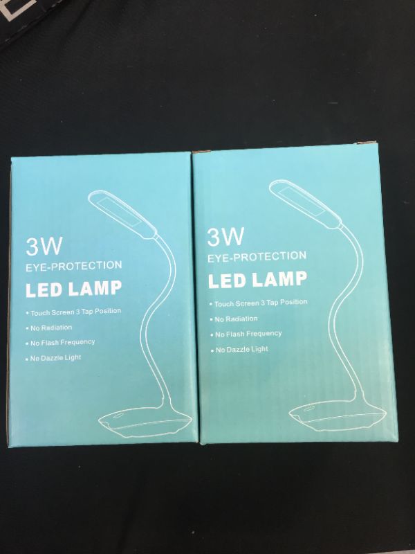 Photo 2 of Desk Lamp Eye Protection LED Lamp Flexible Bedside Table Desk Lamp LED Reading Desk Light 2 pack