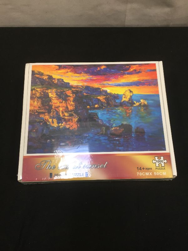 Photo 2 of 1000 Piece Jigsaw Puzzles for Adults, Large 70cm x 50cm 1000 Piece Puzzle Educational Game Toys and Unique Artwork for Families Adults Teens Age of 14 +?Sea Oil Painting?
