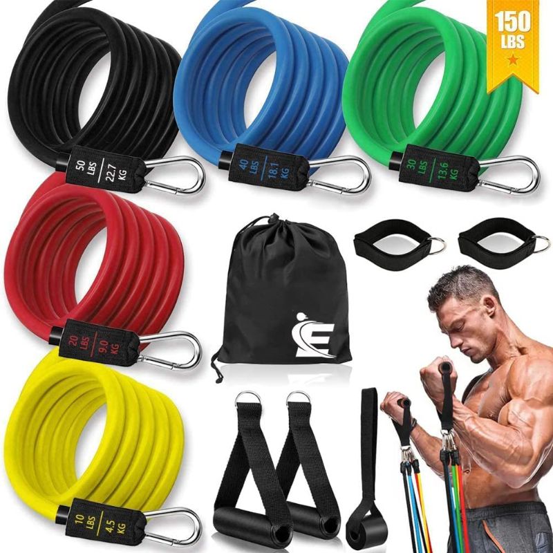 Photo 1 of 
Resistance Bands, Exercise Bands Set with Door Anchor, Legs Ankle Straps, Handles, Carry Bag, Elastic Workout Bands for Physical Therapy, Resistance Training, Fitness Home Gym