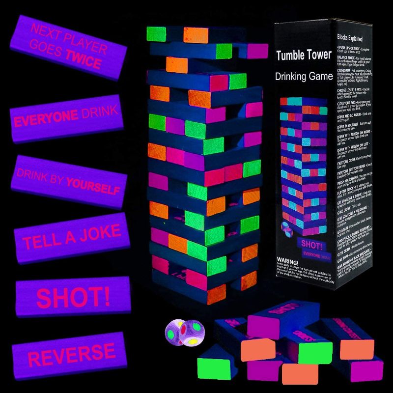 Photo 1 of Black Light Tumble Tower for Adults Party