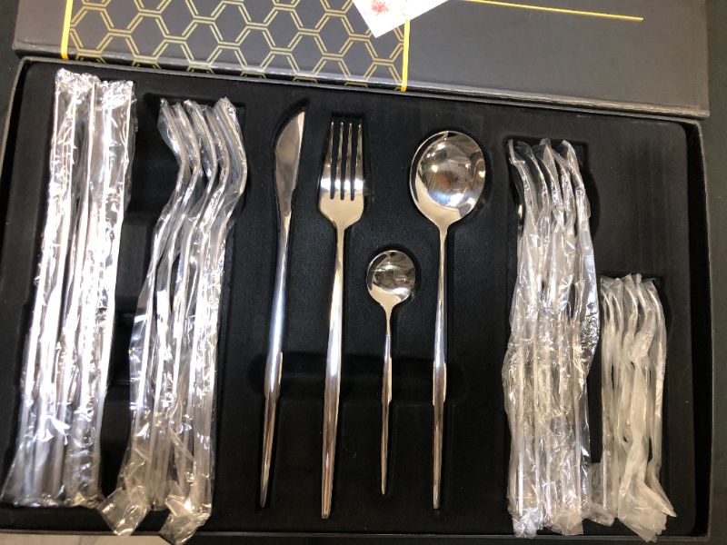 Photo 1 of 24 Silver ware Stainless Steel Cutlery Set