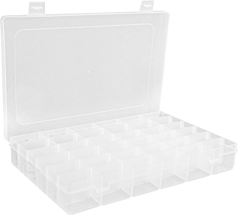 Photo 1 of 36 Grids plastic organizer box with dividers for Bead organizer, Fishing tackles, Jewelry, Craft organizers and storage with adjustable dividerR 