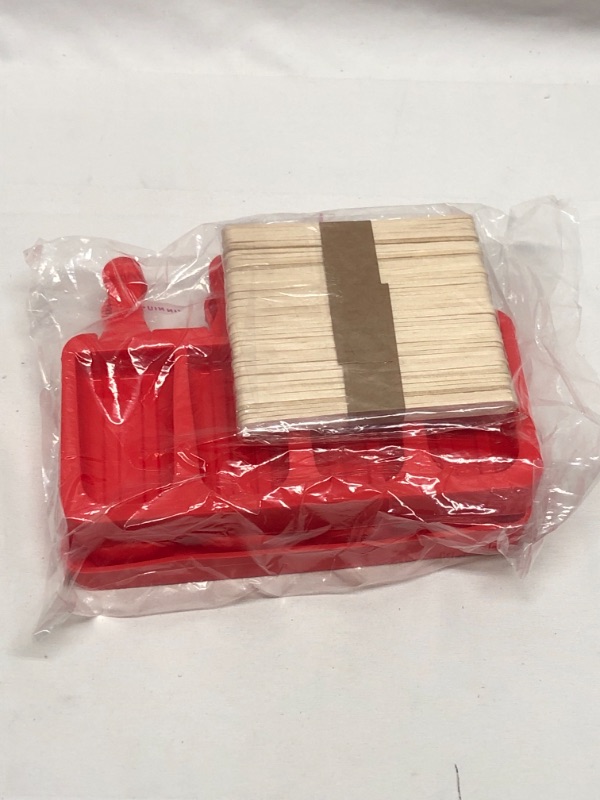 Photo 1 of 2 PACK 4 PORT SILICON POPSICLE MOLDS WITH STICKS 