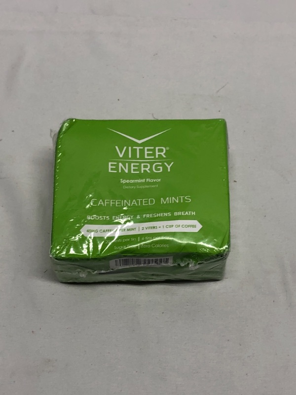 Photo 1 of 20 MINTS PER TIN 6 TINS VITER ENERGY CAFFIENATED MINTS EXP 2/2023