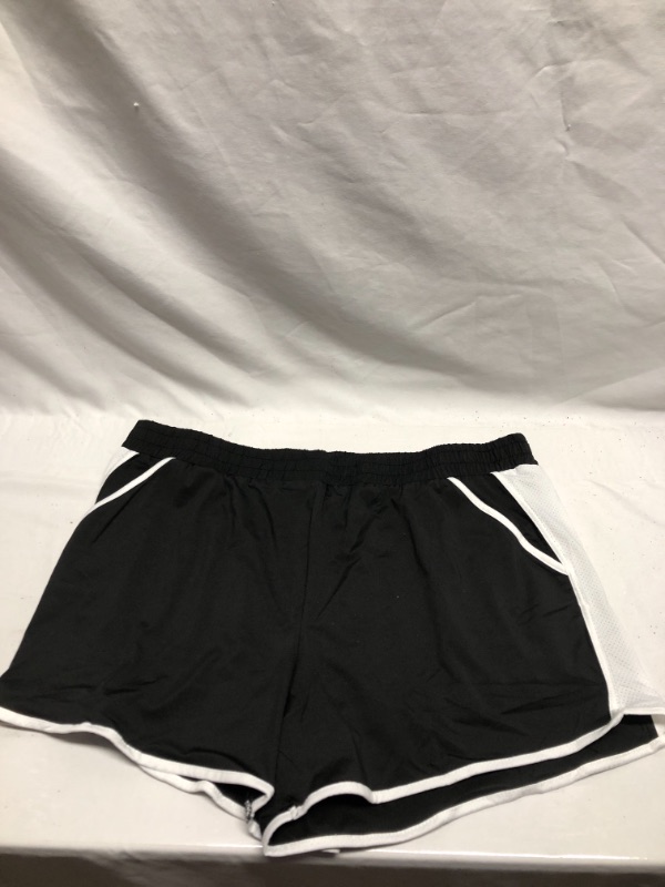 Photo 1 of MENS BLACK AND WHITE SPORT SHORTS SIZE XL 