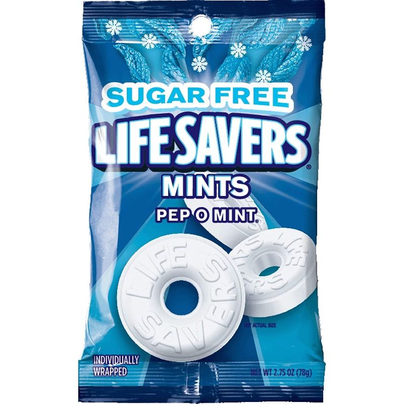 Photo 1 of 
Life Savers Pep O Mint Sugar Free Candy Bag, 2.75 Ounce (Pack of 12)  best by 08/2022