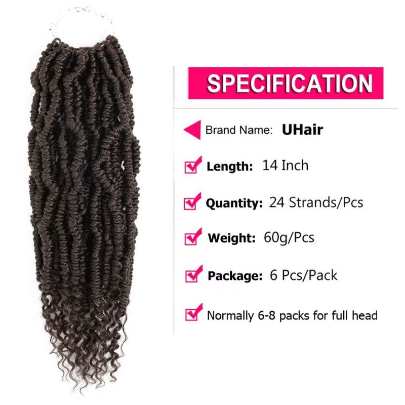 Photo 1 of brown preboped bomb twited crochet braids, 14 inch