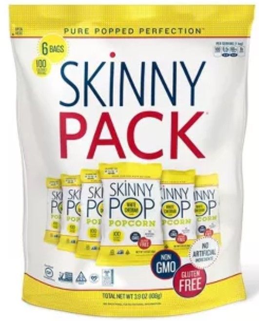 Photo 1 of SkinnyPop White Cheddar Popcorn Skinny Pack - 6ct - 3.9oz,  10/31/2021