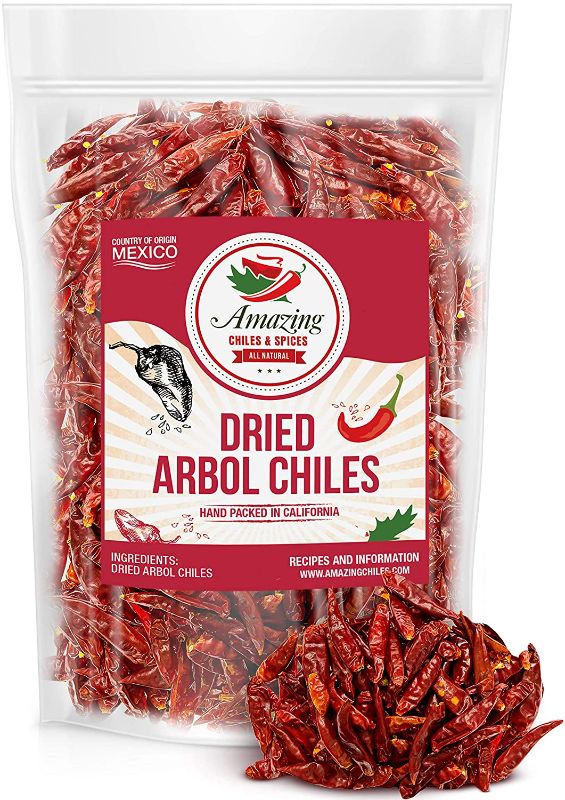 Photo 1 of Chile De Arbol 4oz - Dried whole red peppers, Premium all natural stemless, resealable bag. Use in Mexican, Chinese and Thai dishes. Spicy hot heat full of flavor 04/10/22