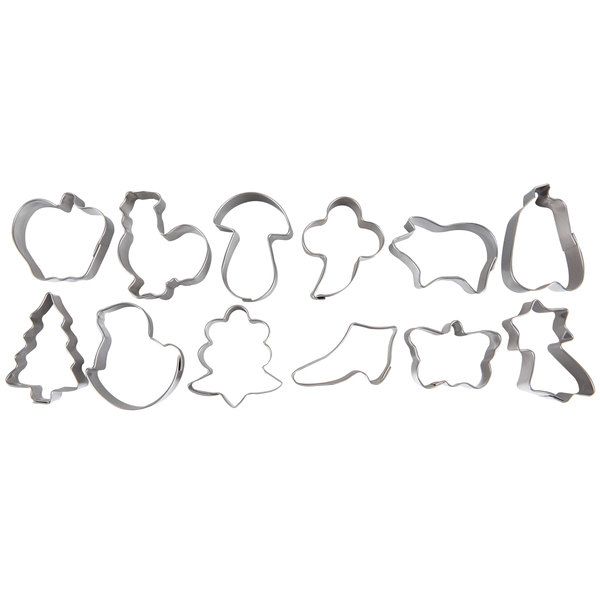 Photo 1 of 12 pc stainless steel cookie cutter set, 2"