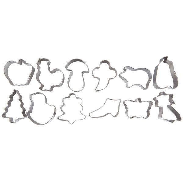 Photo 1 of 12 pc stainless steel cookie cutter set,  2"