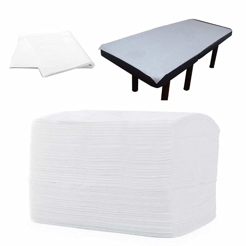 Photo 1 of 20 Pcs Massage Disposable Sheets, Disposable Sheets Spa Massage Bed Waterproof and Oil-proof Bed Cover Non-woven 70" x 31.5"
