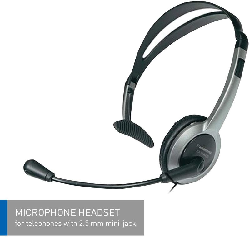 Photo 1 of Panasonic KX-TCA430 Wired Headset - 4 ft Cord length - Volume control & mute button - Adjustable noise-cancellation - Reversible & fold-able Headset