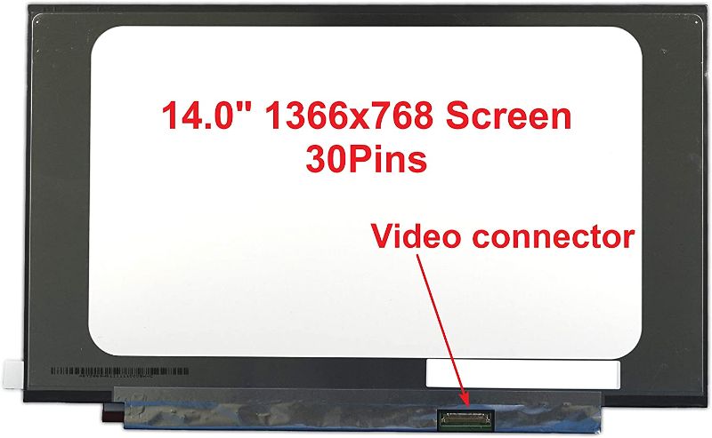 Photo 1 of Fullcom New 14" Screen for N140BGA-EB4 Replacement 1366X768 30 pins Narrow Edge Bottom Right Connector