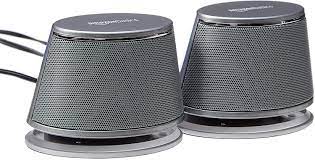 Photo 1 of AmazonBasics USB-Powered PC Computer Speakers with Dynamic Sound | Silver