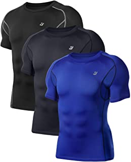 Photo 1 of Roadbox Compression Shirts for Men 3 Pack Underarm Mesh Workout Gym Athletic Under Base Layer Sports Shirts (Black, Grey, Blue) MISSING GREY SHIRT