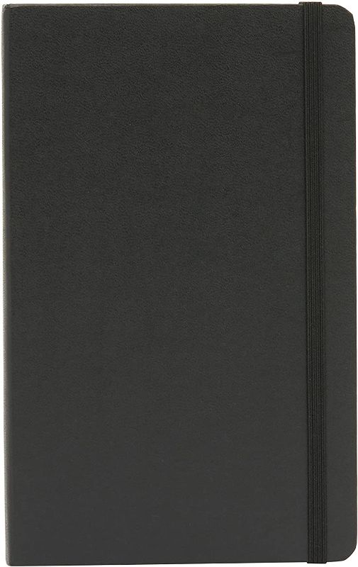 Photo 1 of Amazon Basics Classic Notebook, 240 Pages, Hardcover - 5 x 8.25-Inch, Line Ruled Pages (Back Cover Damaged)
