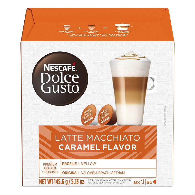 Photo 1 of Nescafe Dolce Gusto Coffee Pods, Caramel Macchiato, 16 capsules, Pack of 3 (Best by March 2021)