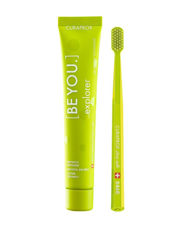 Photo 1 of Curaprox Toothpaste Be You Explorer Apple & Aloe 90ml + Toothbrush
