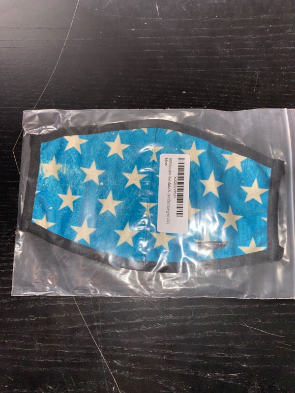 Photo 2 of GSW Reusable Face Masks Washable Face Mask with Nose Wire and Filter Pocket, Set of 2 (Badge S/M + Star-Spangled L/XL)