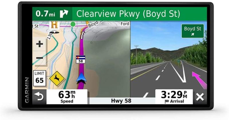 Photo 1 of Garmin DriveSmart 55 & Traffic: GPS Navigator with a 5.5” Display, Hands-Free Calling, Included Traffic alerts and Information to enrich Road Trips, Refurbished