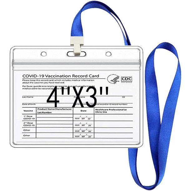 Photo 1 of 5Pcs CDC Vaccine Card Holder, 4x3 Vaccination Card Holder with Lanyard