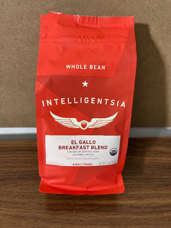 Photo 2 of Intelligentsia Organic El Gallo Breakfast Blend Coffee 12 oz. Bag
Best By 18 Jul 2021